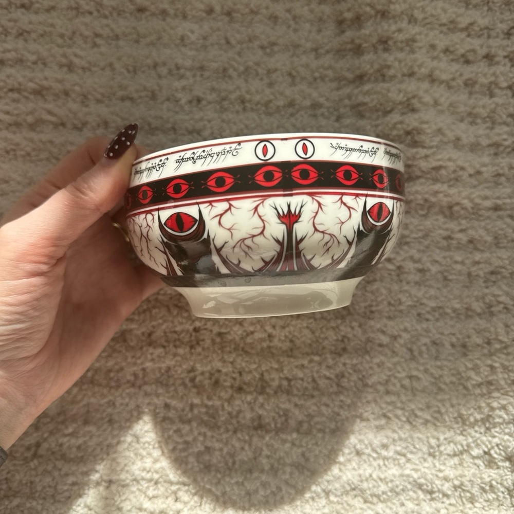 Mystical Red and Black Ceramic Bowl